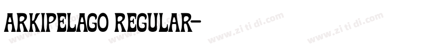 Arkipelago Regular字体转换